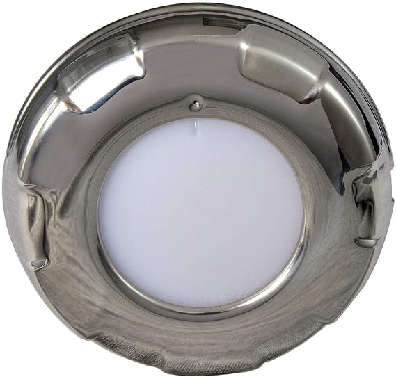 Lumitec Lighting 101139 Stainless Steel Aurora Dome Bezel Light, White/Red