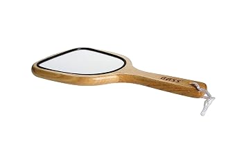 Bass Brushes Lrg Wood Hand Mirror, 1 EA