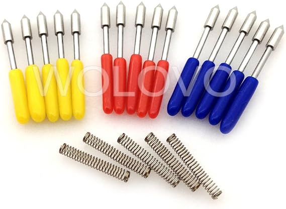 30/45/60 Degree CB09 Graphtec Vinyl Plotter Cutter Blade 15pcs(with Springs)