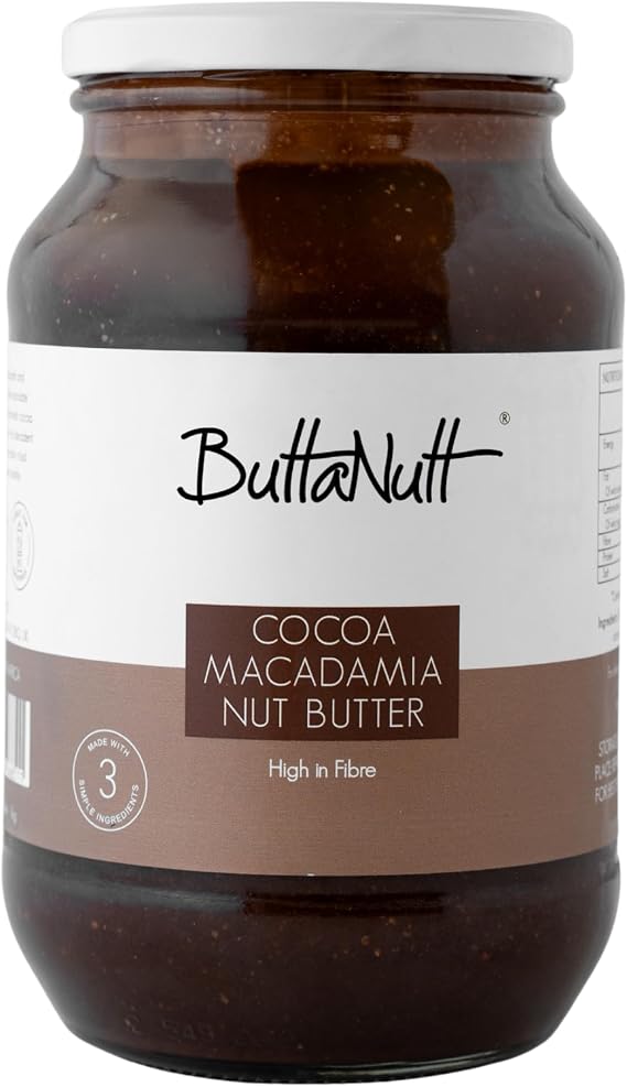 ButtaNutt Cocoa Macadamia Nut Butter - 1 kg | Creamy Taste | Healthy Snack | No Palm Oil | No Added Sugars or Stabilisers | Vegan & Keto Friendly | Peanut Butter Alternative | Sustained Energy