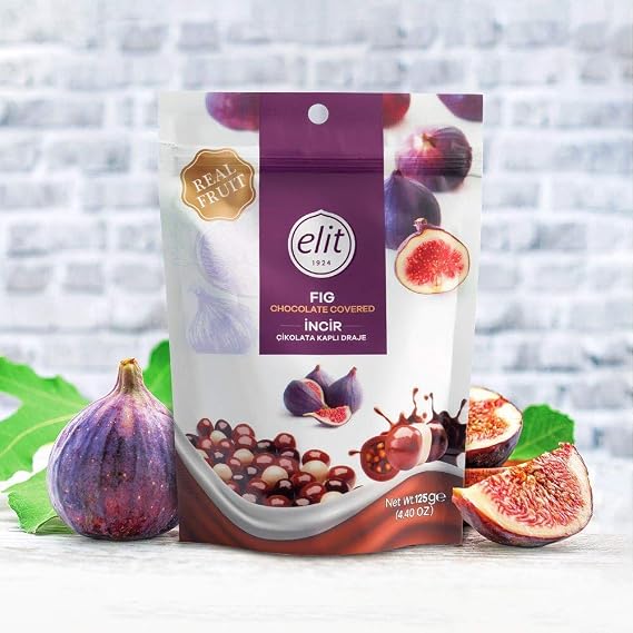 Elit Chocolate Covered Fig Dragee - 1 Pack