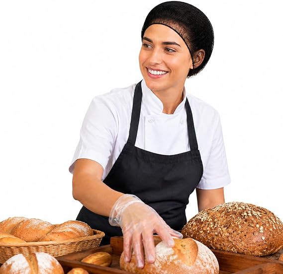 Disposable Hair Nets Food Service Nylon Caps Breathable Honeycomb