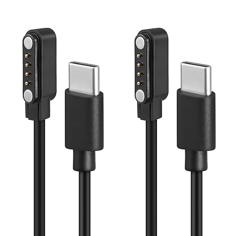 REEYEAR 2 Pack USB C Magnetic Charger Cables fits for PLAUD Note Pro& Note AI Voice Recorder,2 FT Charging Cord Replacement,Easy Access Power Charger Even with the Case, Ideal Back Up Accessories