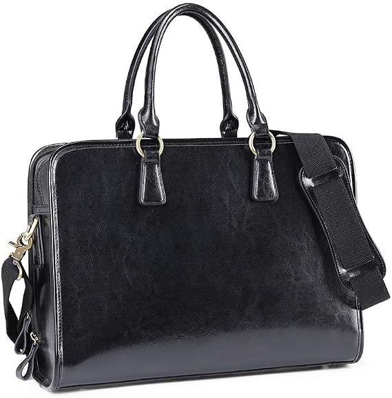 Kattee Genuine Leather Briefcase for Women, Large Capacity Laptop Bag