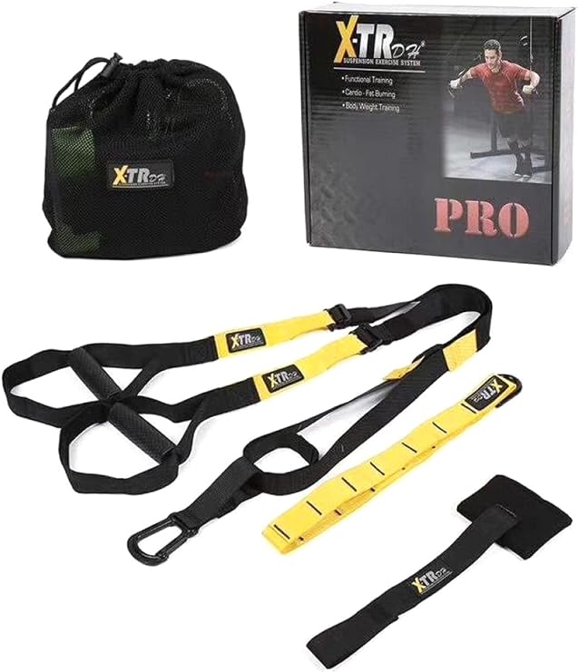 Leyaton Siyah TRX Spor Aleti X-TR Training Set Egzersiz Askı Sistemi, Tek Ebat, 123LYT-43, SİYAH