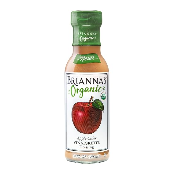 Briannas Organic Apple Cider Vinaigrette Dressing, Kosher, 10 oz