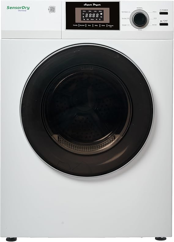 Equator Premium 24" Vented Dryer, White, 13 lb / 3.1 cu.ft