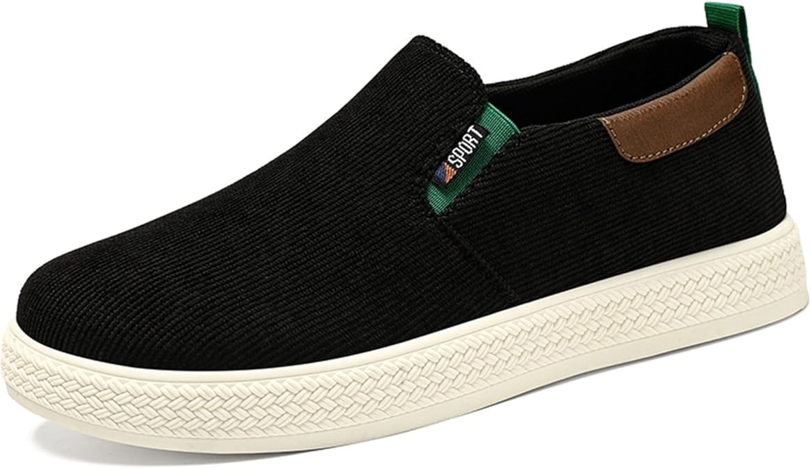 Men's Breathable Casual Shoes Lightweight Comfortable Slip On Sneakers for Walking Travel Everyday Wear with Soft