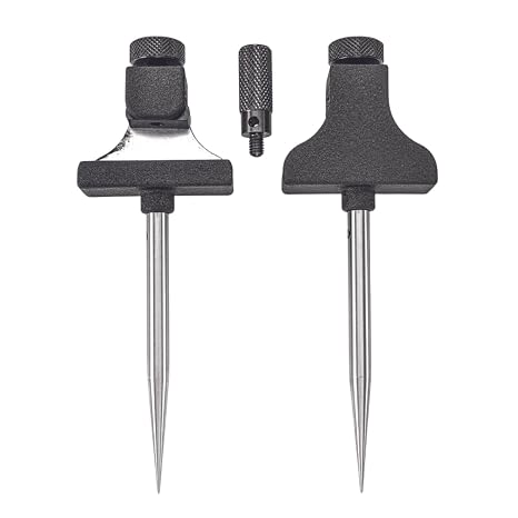 Starrett Improved Trammel Head with Stable Cast Iron Protractor Head and Hardened Steel Divider Points - 3" Point Size - Includes: 2 Heads, 2 Points, and a Pencil Socket - 50B | Stable Cast Iron Protractor Head and Hardened Steel Divider Points, Includes 2 Heads, 2 Points, and a Pencil Socket, 50B
