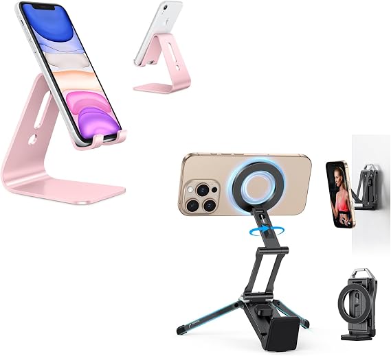 OMOTON Phone Stand and Magnetic Phone Tripod