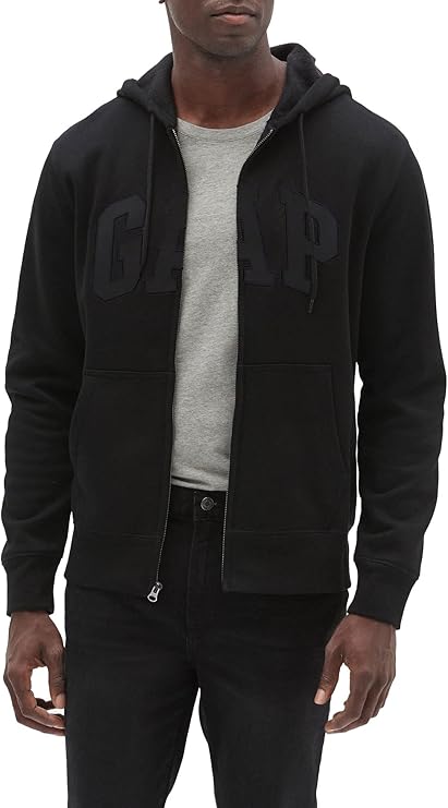GAP Men's Logo Hoodie Hooded Full Zip Sweatshirt Sweatshirt (pack of 1)