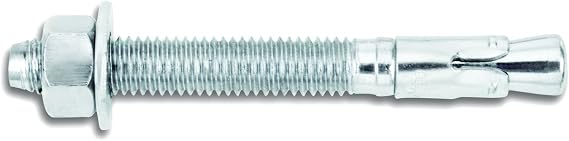 Powers Fastening Innovations 7432SD1 Power-Stud and Sd1 5/8-Inch by 4-1/2-Inch Type Carbon Steel Wedge Expansion Anchor Carbon Steel Clip, 25 Per Box