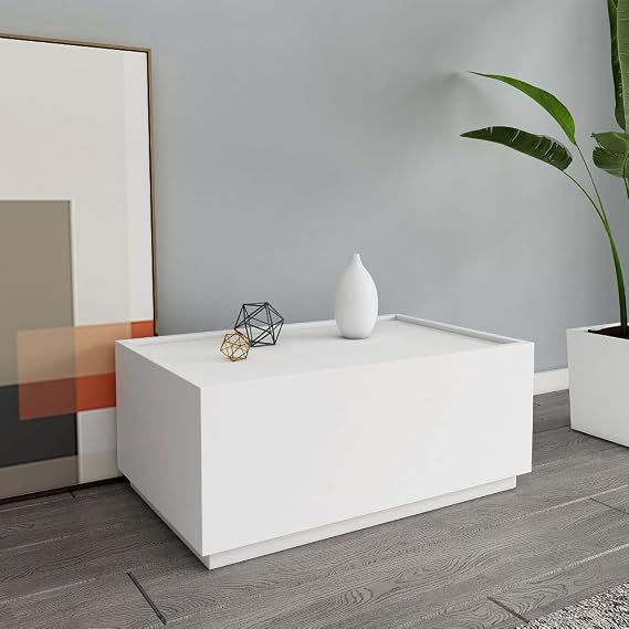 Floating Nightstand,Stackable End Nightstand with Drawer,Wood Bedside Table ,for Small Spaces, Bedroom, Living Room,Installation-Free(White/Black/Grey) (White)