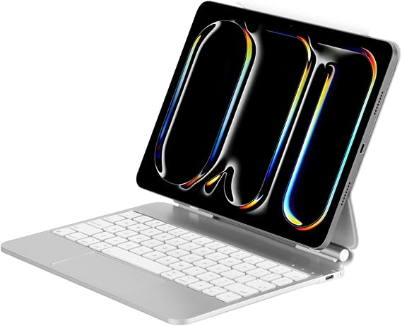 Magic Keyboard for iPad Pro 11 &Air 11 Inch (M2,2024/M3,2025/M4,2026) and 10.9" iPad Air 5th &4th Gen, iPad Keyboard Case with Multi-Touch Trackpad for iPad Pro 11”1st /2nd /3rd/4th, Backlit (Silver)