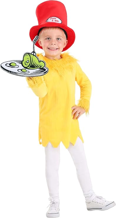 elope Dr. Seuss Green Eggs and Ham Sam I Am Costume for Toddlers 2T