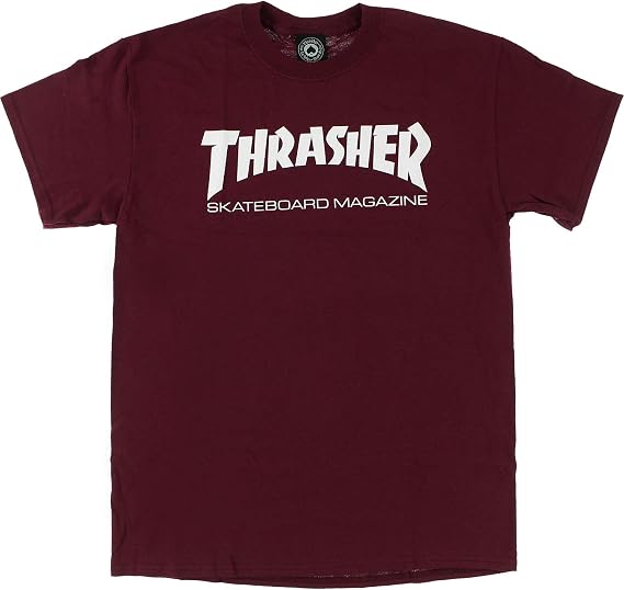 Thrasher Magazine Skate Mag Maroon / White T-Shirt - X-Large