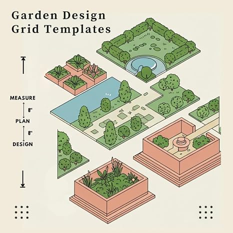 Garden Design Grid Templates: Landscaper's Planner and Sketch Notebook
