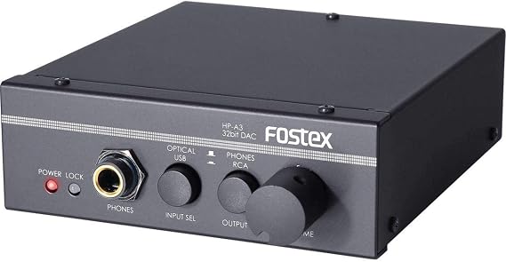 Fostex HP-A3 32-Bit D/A Converter with Headphone Amp | 32bit D/A converter with USB bus power, Supports up to 24bit/96kHz audio source, USB/digital (optical) input selector