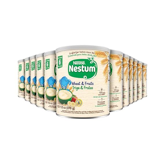 Nestle Nestum Wheat and Fruits Infant Cereal, 9.5 Oz, 12 Pack