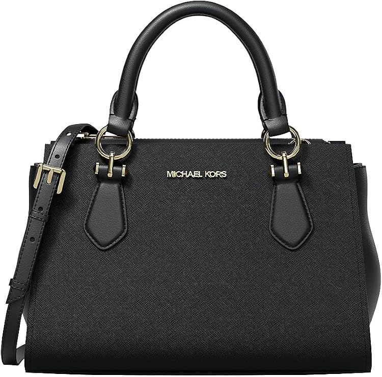 Michael Kors Marilyn Medium Saffiano Leather Satchel Black