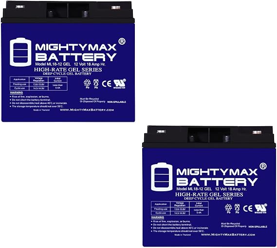 Mighty Max Battery 12V 18AH GEL Battery Replaces NPower PowerTunes Powerpack