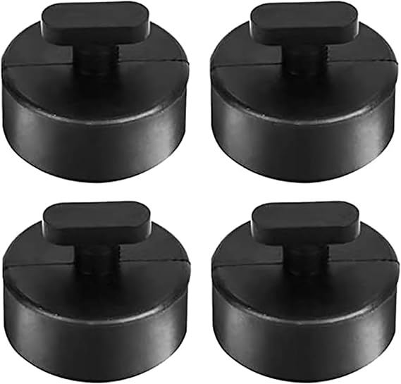 Floor Jack Rubber Pad, 4 Pcs Rubber Jacking Lift Pucks for Corvette C5 C6 C7, 3,366 lbs Capacity – Protects Rocker Panels & Chassis (Black)