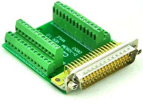 Slim Right Angle D'sub Header Breakout Board, Terminal Block DSUB Connector Module (DB50 Male)