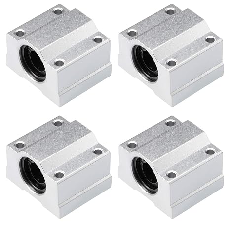 uxcell SCS12UU Linear Ball Bearing Slide Block Units, 12mm Bore Dia (Pack of 4)