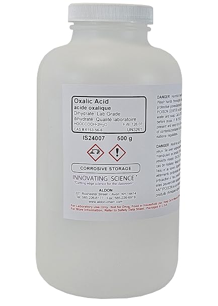 Innovating Science - Oxalic Acid Lab Grade 500g - Versatile Compound for Scientific, Industrial, and Research Applications