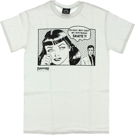 Thrasher Boyfriend Short Sleeve M-White T-Shirt