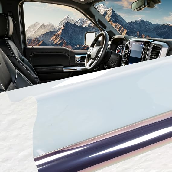 Chameleon Window Tint Film 20inch x 20FT 20% 35% 50% 60% 70% VLT Two Ply Nano Ceramic Chameleon Windonw Films UV99% Glass Tinting for Car and Home (RED70%)
