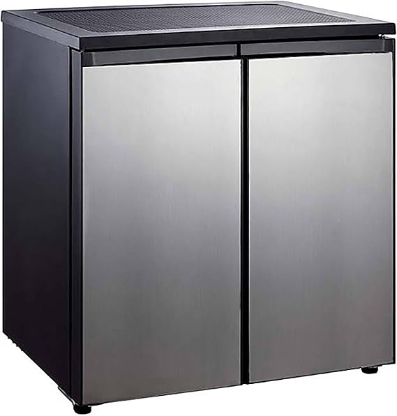 IGLOO FR551 5.5 Cubic Feet Side by Side 2 Door Refrigerator Freezer, Stainless Steel