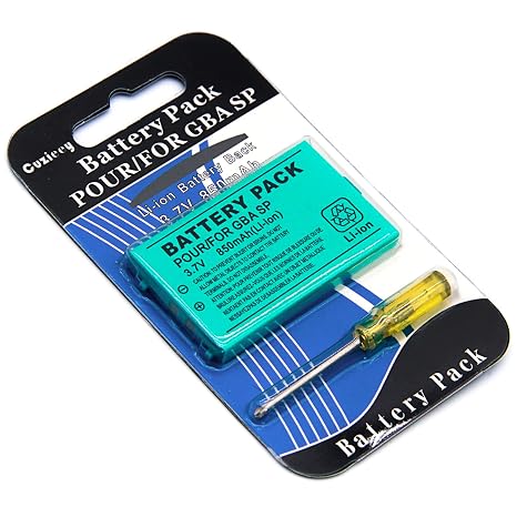 Game Boy Advance SP Battery Replacement 850mAh 3.7V Rechargeable Battery