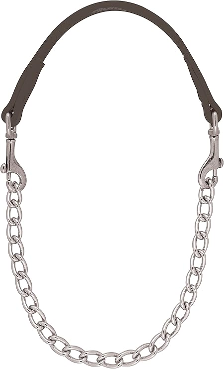 Weaver Leather Brahma Webb Goat Collar, Nickel Plated Chain