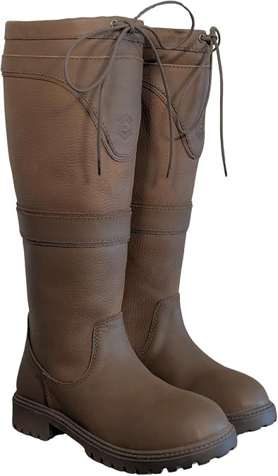 Hera Waterproof Leather Country Riding Boots - Dog Walking/Equestrian