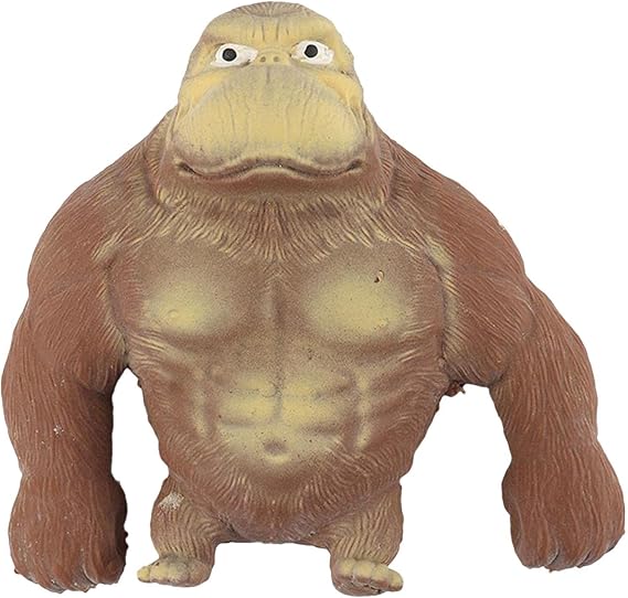Monkey Splat Toy, Squishy Stretch Monkey Stress Relief Toy, Funny Gorilla Animal Figure Squeeze Toy, Soft Rubber for Boys, Girls, Kids, Adults & Gifts 3 Sizes