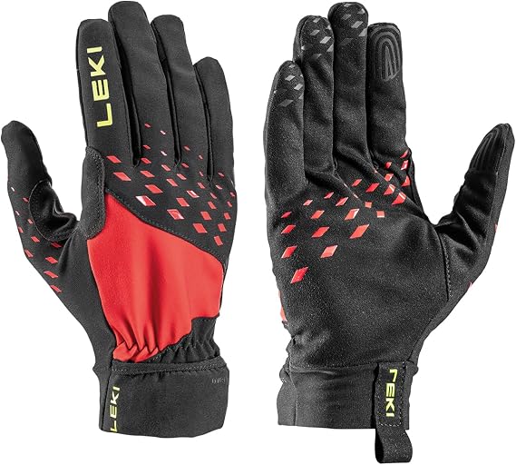 LEKI Neotrail Storm Running Gloves | Lightweight, Warm, Touchscreen, Water-Resistant, With Stowable Overglove