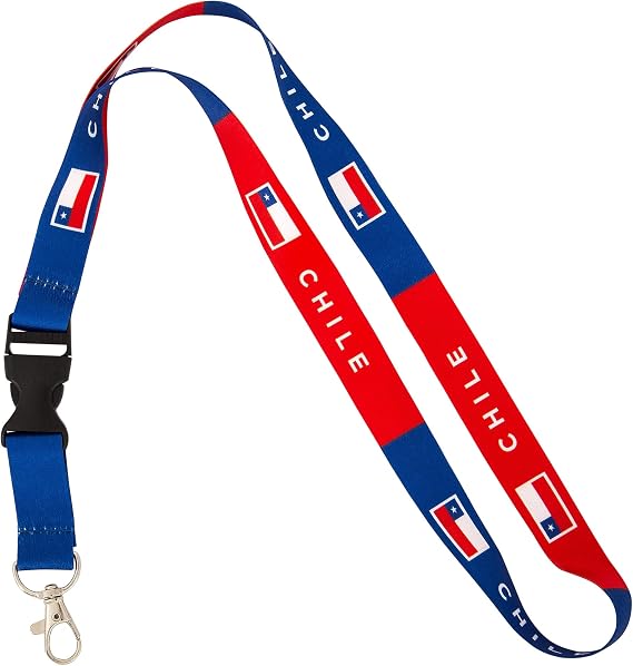 Desert Cactus Country of Chile Lanyard Flag Car Keys ID Badge Holder Keychain Souvenir Detachable Breakaway Snap Buckle (Lanyard)