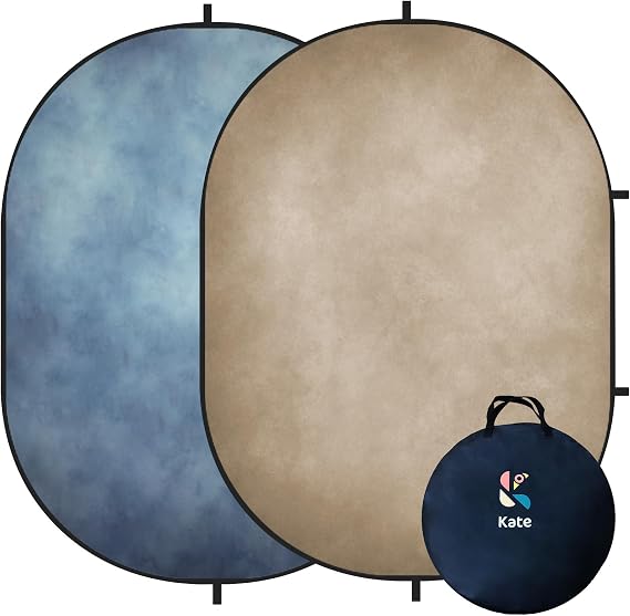 Kate Collapsible Backdrop Tan Blue Folding Studio Background 228
