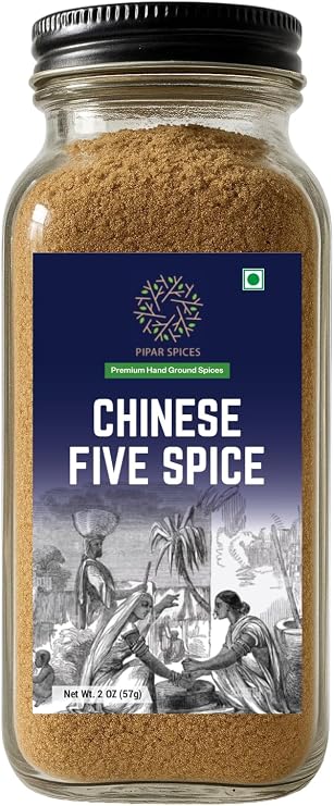 Pipar Spices Chinese Five Spices, 2 oz (57g) Glass Bottle | Hand-Stone Grounded Spices