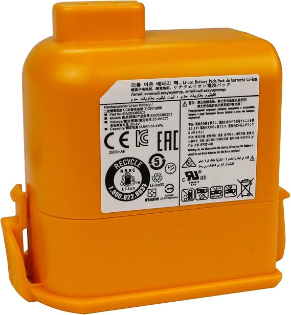 EAC63382201 EAC63382204 Battery Replacement for LG CordZero A9 Plus MAX P9