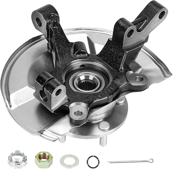 Front Left Steering Knuckle & Hub Bearing Assembly Driver Side Fit for Dodge Caliber 2008-2012, for Jeep Compass 2007-2017, for Patriot 2007-2017, 698-411 698411, Driver Side