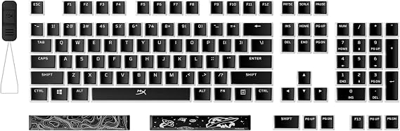 HyperX Pudding Keycaps 2 - Full Key Set - PBT - 112 Keys - Black