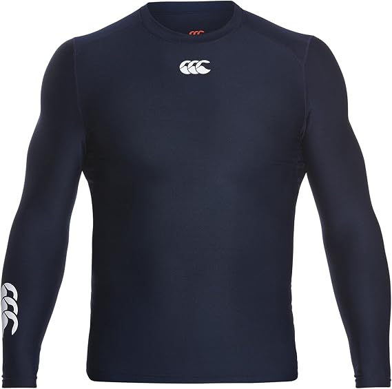 Canterbury Mens Thermoreg Long Sleeve Base Layer Top (L) (Navy)