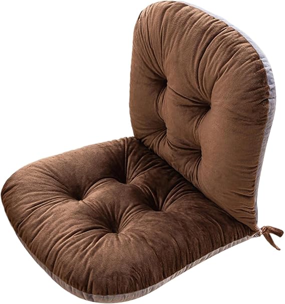 Chair Cushions,Kitchen Chair Pad with Ties,Anti-Slip Soft Comfortable Office Chair Cushion Seat Cushion with Back Support,Indoor Rocking Chair Cushion for Dining Room,Home,Office Brown