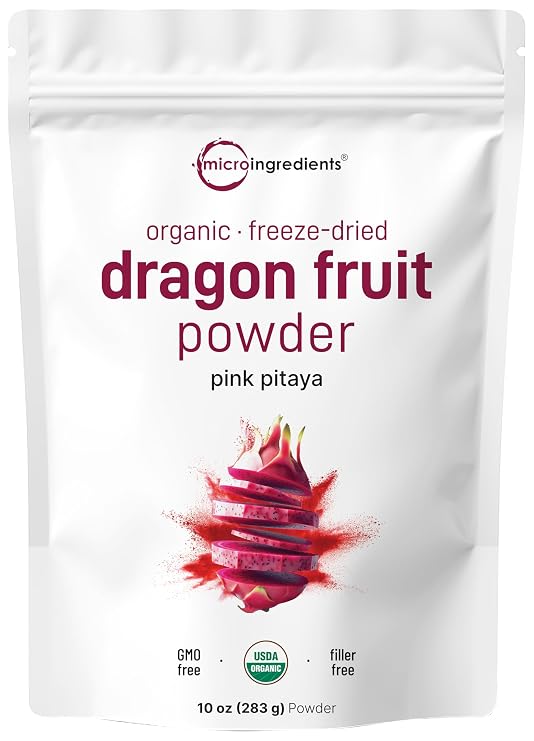 Micro Ingredients Organic Dragon Fruit Powder, 10 oz | No Additives