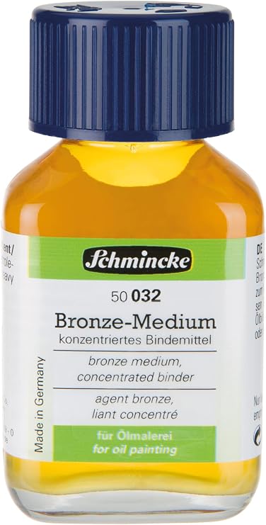 Schmincke - Bronze medium, 60 ml, 50032025, Ready-to-use binder for oil bronzes for iridescent metallic effects on oil paintings, as well as pre-primed surfaces