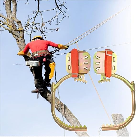 Adjustable Tree Climbing Spikes, Non-Slip Pedal, 304 Stainless Steel, 120kg Load Capacity, Durable Climbing Gear for Professionals & Outdoor Enthusiasts, Perfect for Arborists.