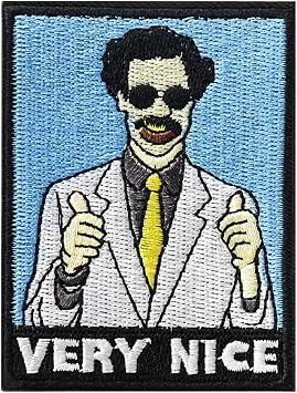 Very Nice, Morale Patch, Meme Patch, Moral Patch, Military Patch, Hook and Loop, Embroidered Patches for Tactical Backpack, Murph, Vests, Jackets, Jeans, Hats, Helmets