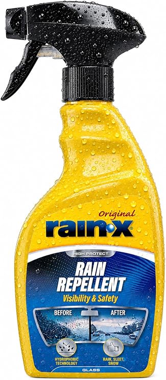 Rain-X Rain Repellent - Superior Visibility & Water Repellency - 500ml | Safety in Rain, Sleet & Snow - Reduces Dirt & Ice Adhesion - Ideal for Windscreens & Side Windows